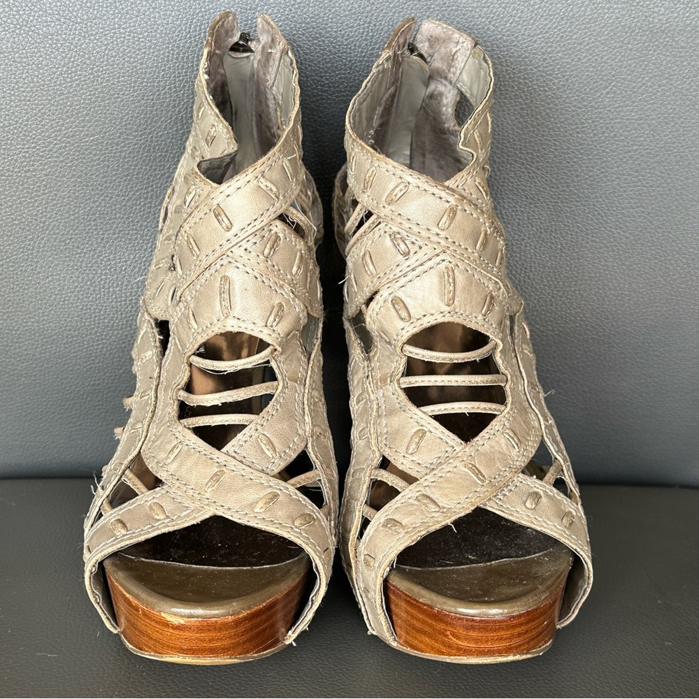 Guess Open Toe Gladiator Platform Heels